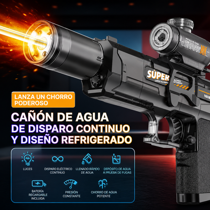 Pistola de Agua Eléctrica Automática con Luces LED