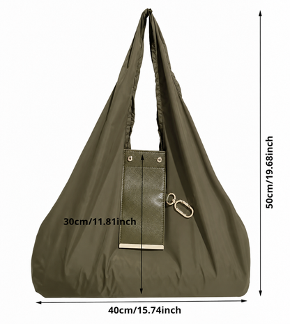 Bolso de Mano Plegable con Llavero | Compacto, Ligera y de Gran Capacidad